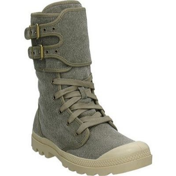 Palladium Shoes Palladium Pelota Green Canvas Boot Poshmark